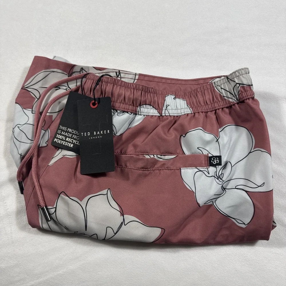 Ted Baker Swim Trunks Men's US Large‎ UK 5 Pink Ampbell Large Scale Floral NWT